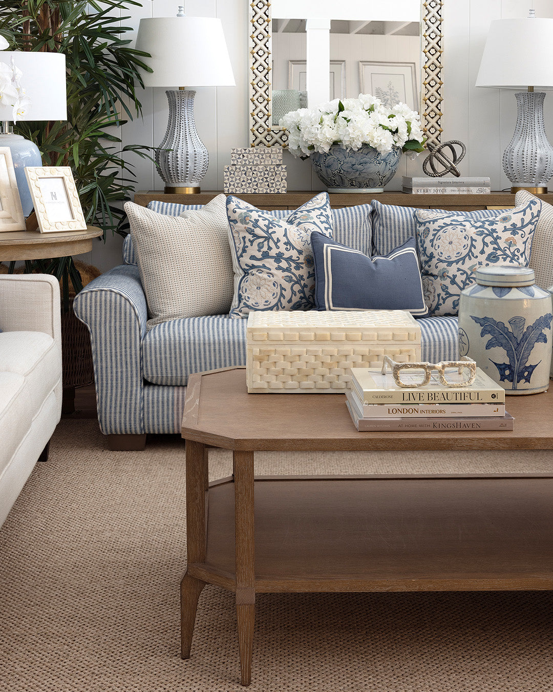 Idaho Sofa Blue Stripe