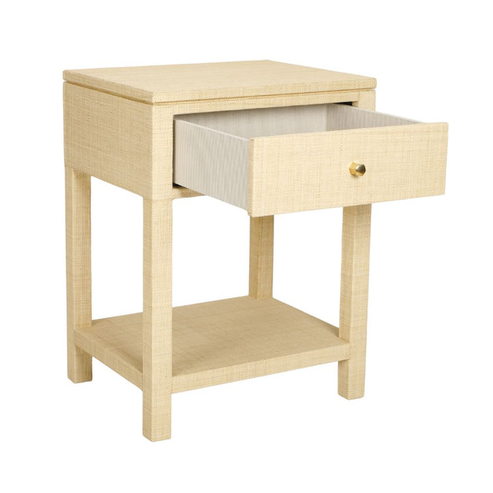 Natural Raffia Small Bedside Table