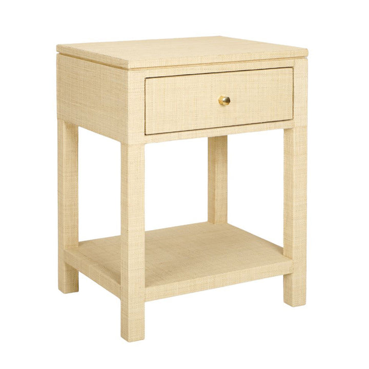 Natural Raffia Small Bedside Table