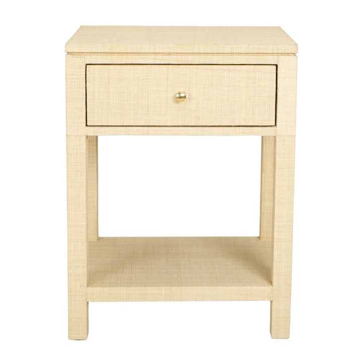Natural Raffia Small Bedside Table