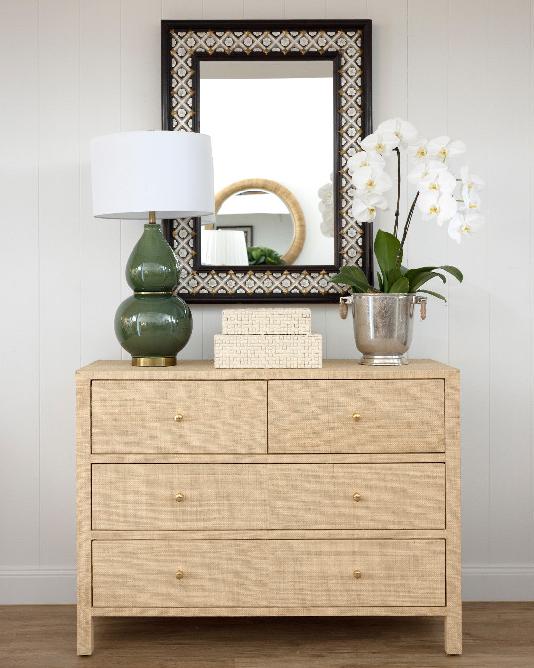 Natural Raffia Chest of Drawers
