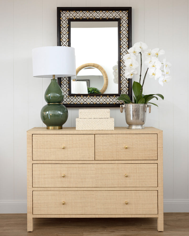 Natural Raffia Chest of Drawers