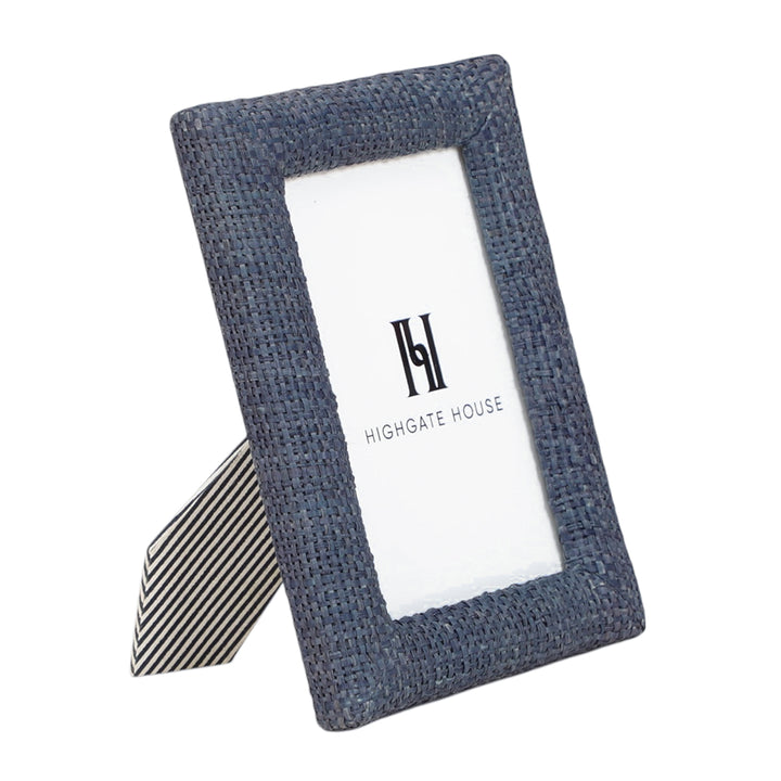 Blue Raffia Photo Frame