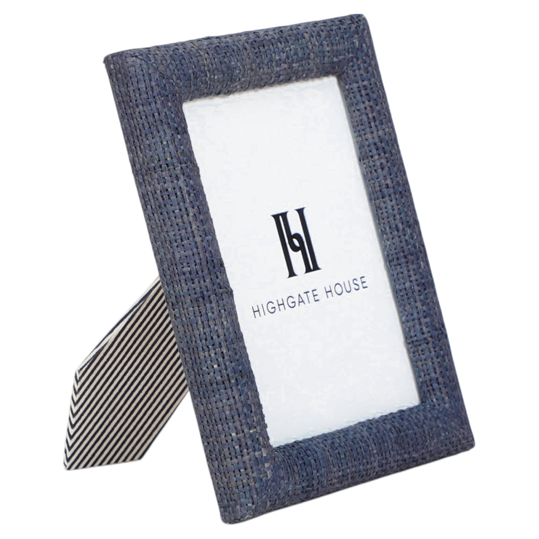 Blue Raffia Photo Frame