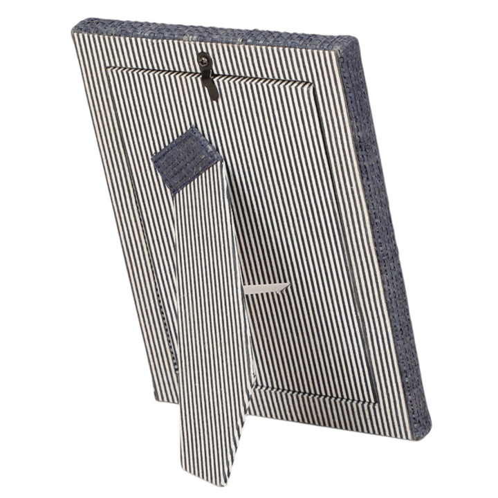 Blue Raffia Photo Frame