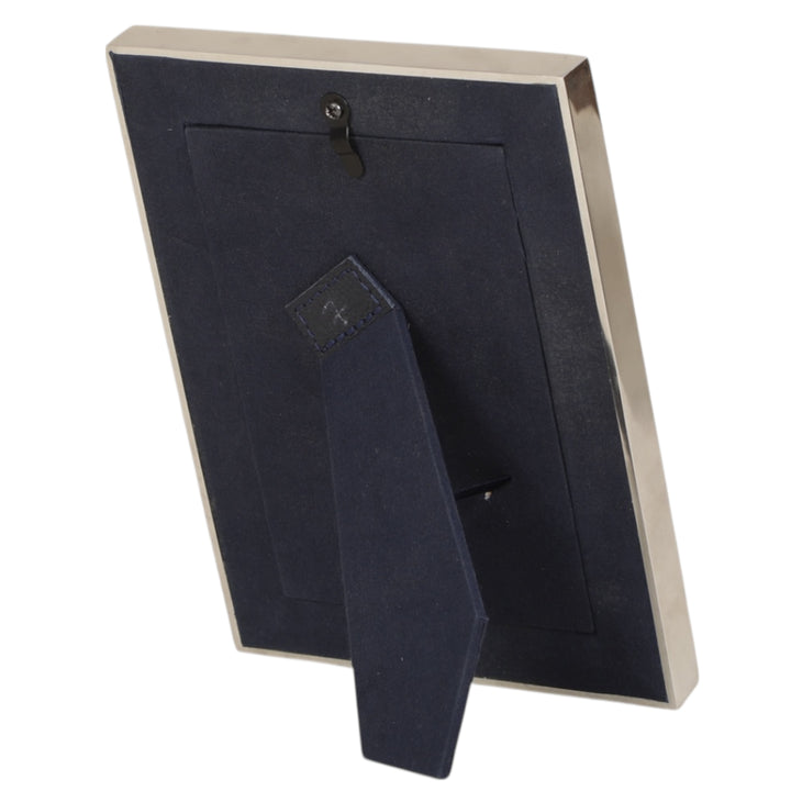 Navy & Leather Chrome Frame