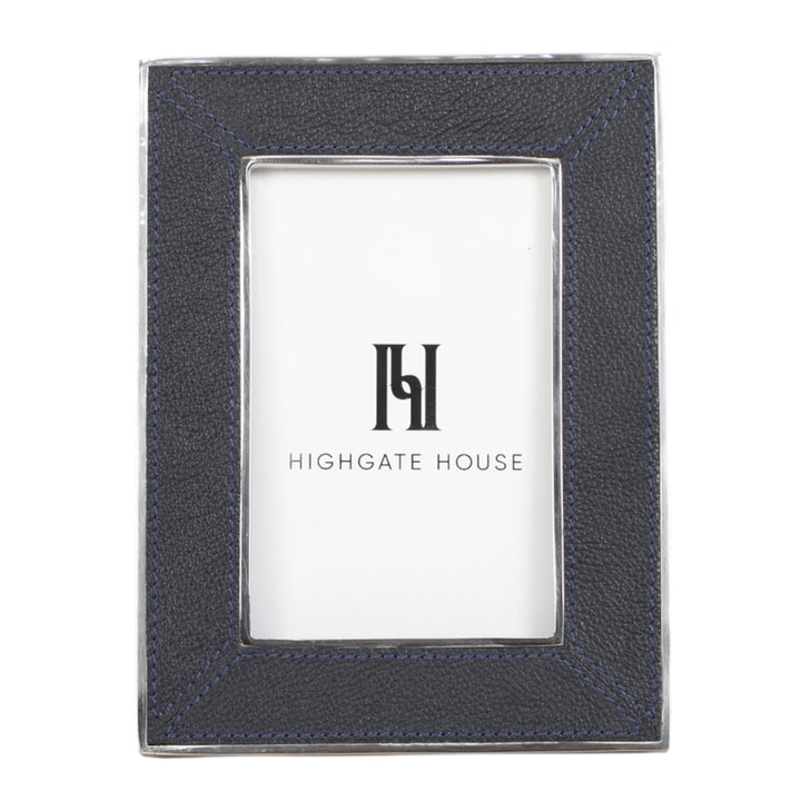 Navy & Leather Chrome Frame