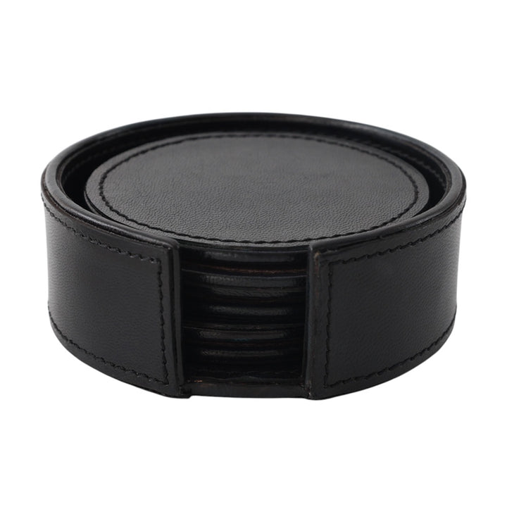 Navy Leather Coasters