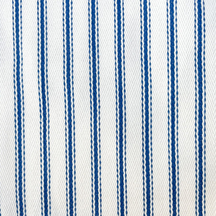 Navy Stripe on White Cushion