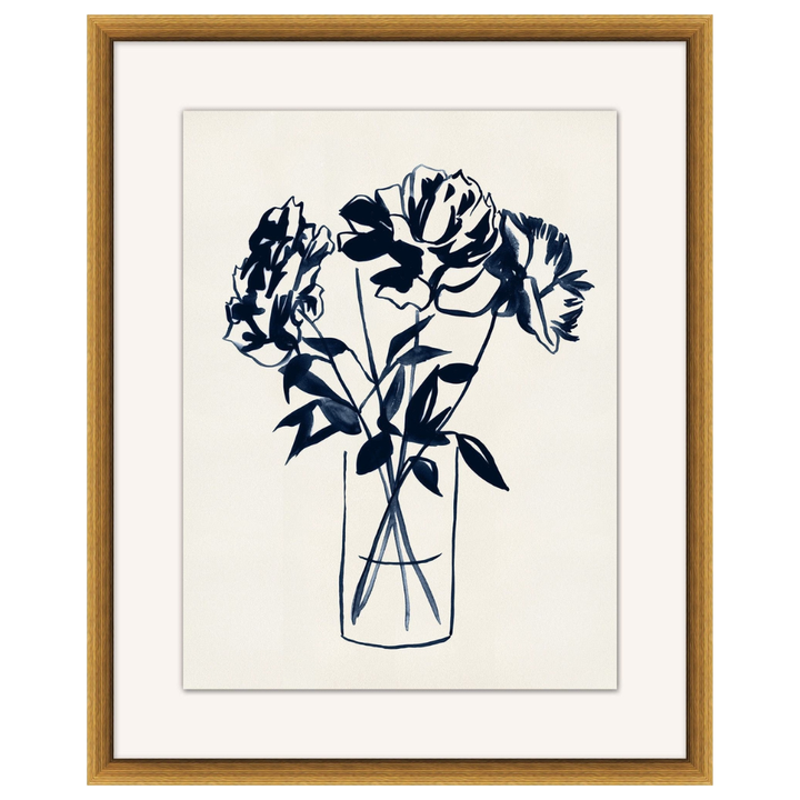 Navy Still Life Floral 1