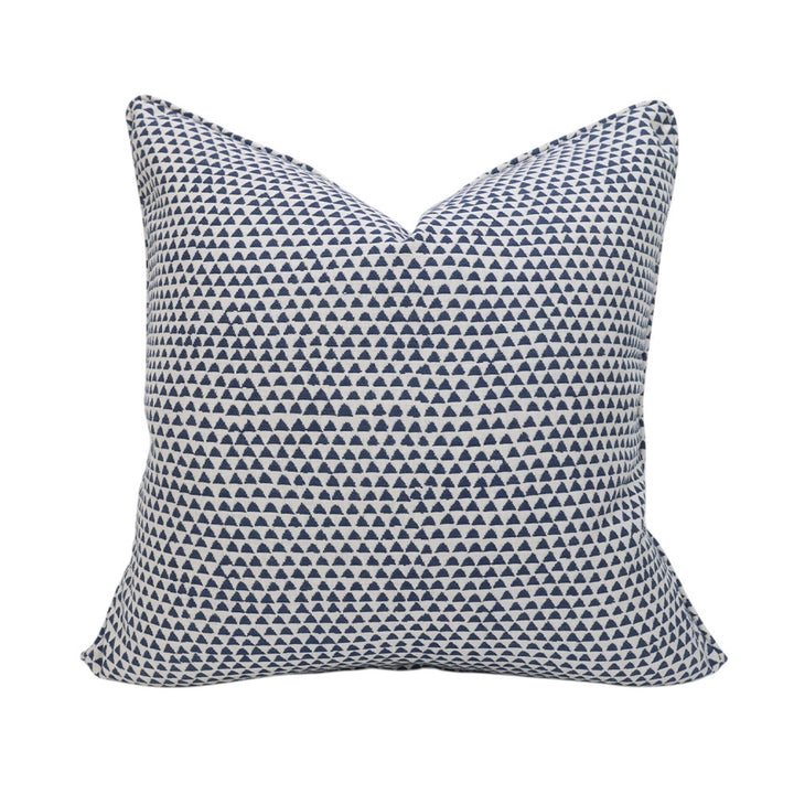 Navy Triangle Outdoor Cushion