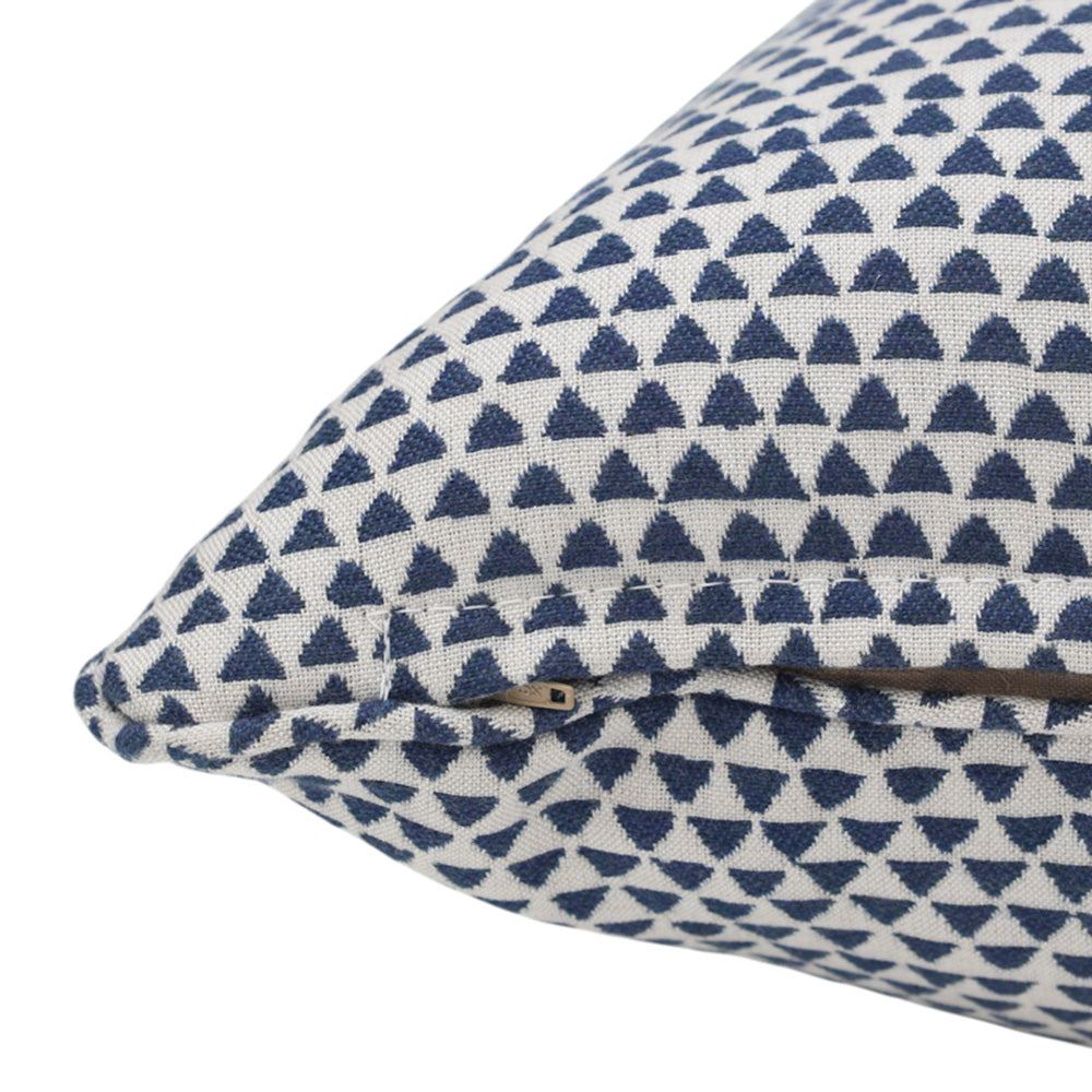 Navy Triangle Outdoor Cushion