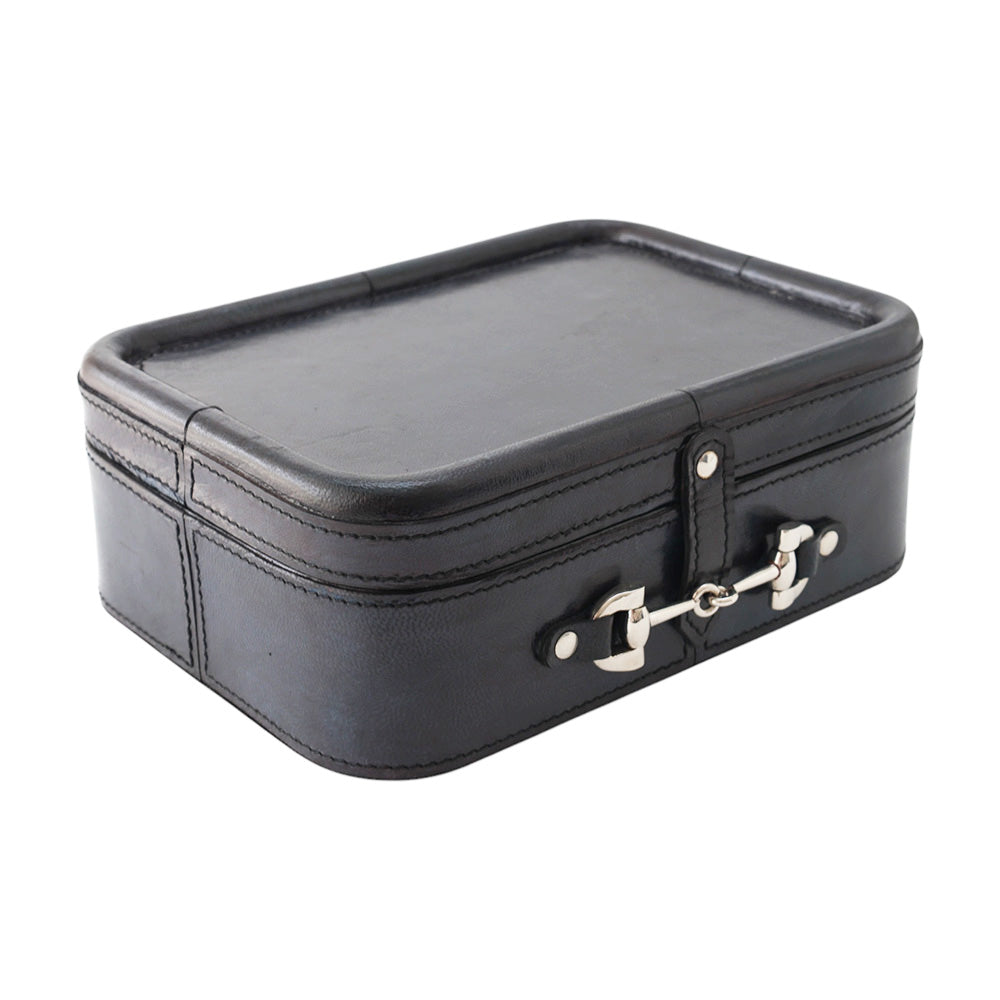 Navy & Silver Leather Box SML
