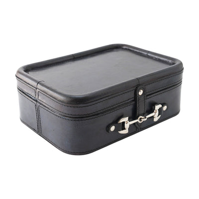 Navy & Silver Leather Box SML