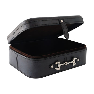 Navy & Silver Leather Box SML