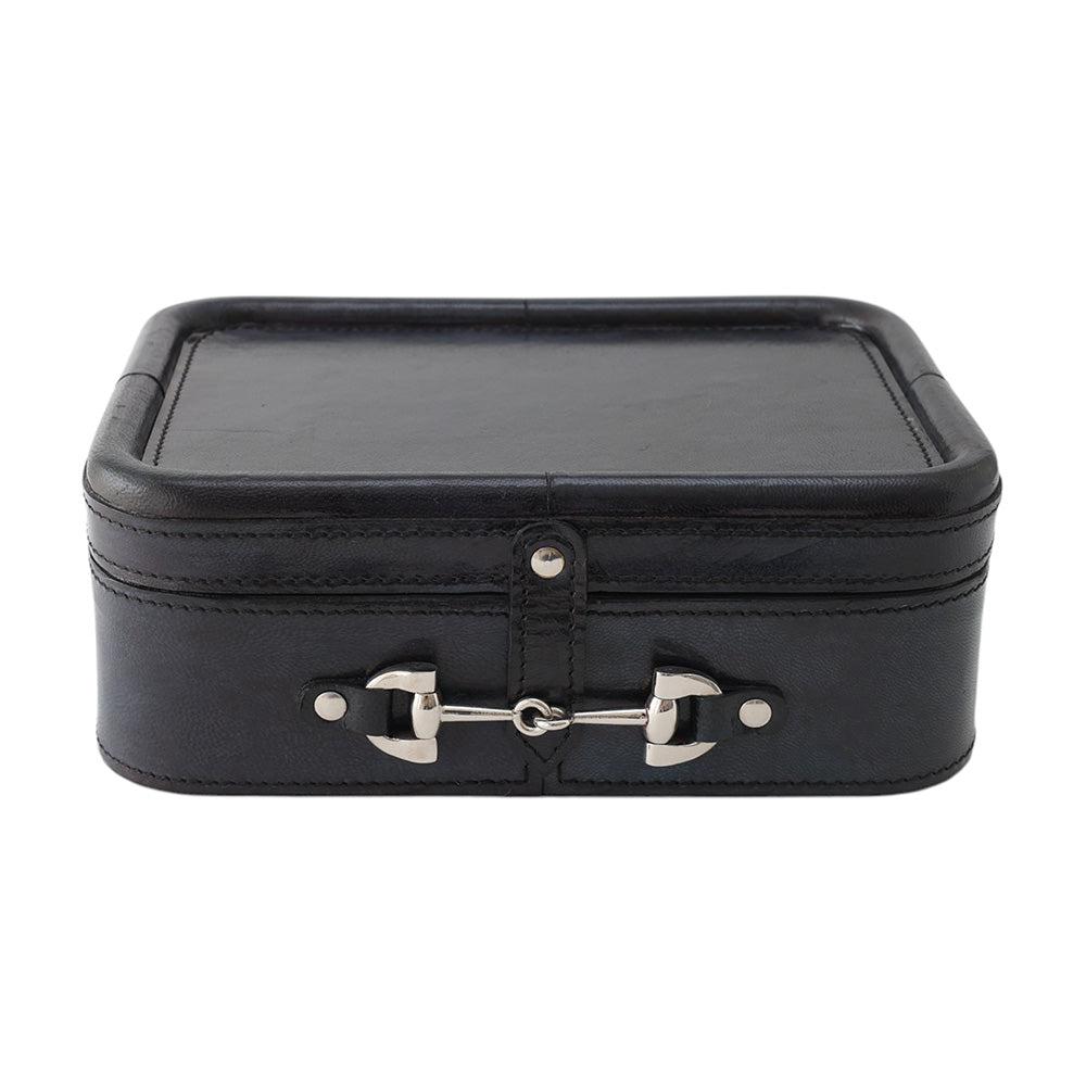 Navy & Silver Leather Box SML