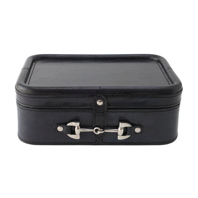 Navy & Silver Leather Box SML