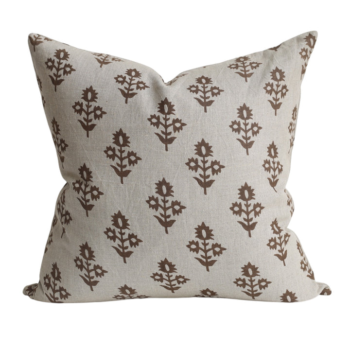 Nora Motif Brown Cushion