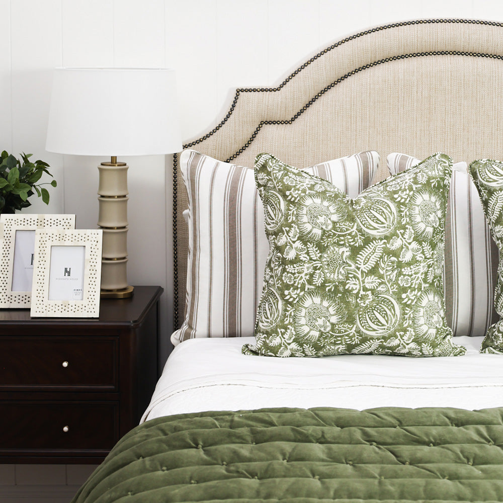 Olive Pomegranate Print Cushion