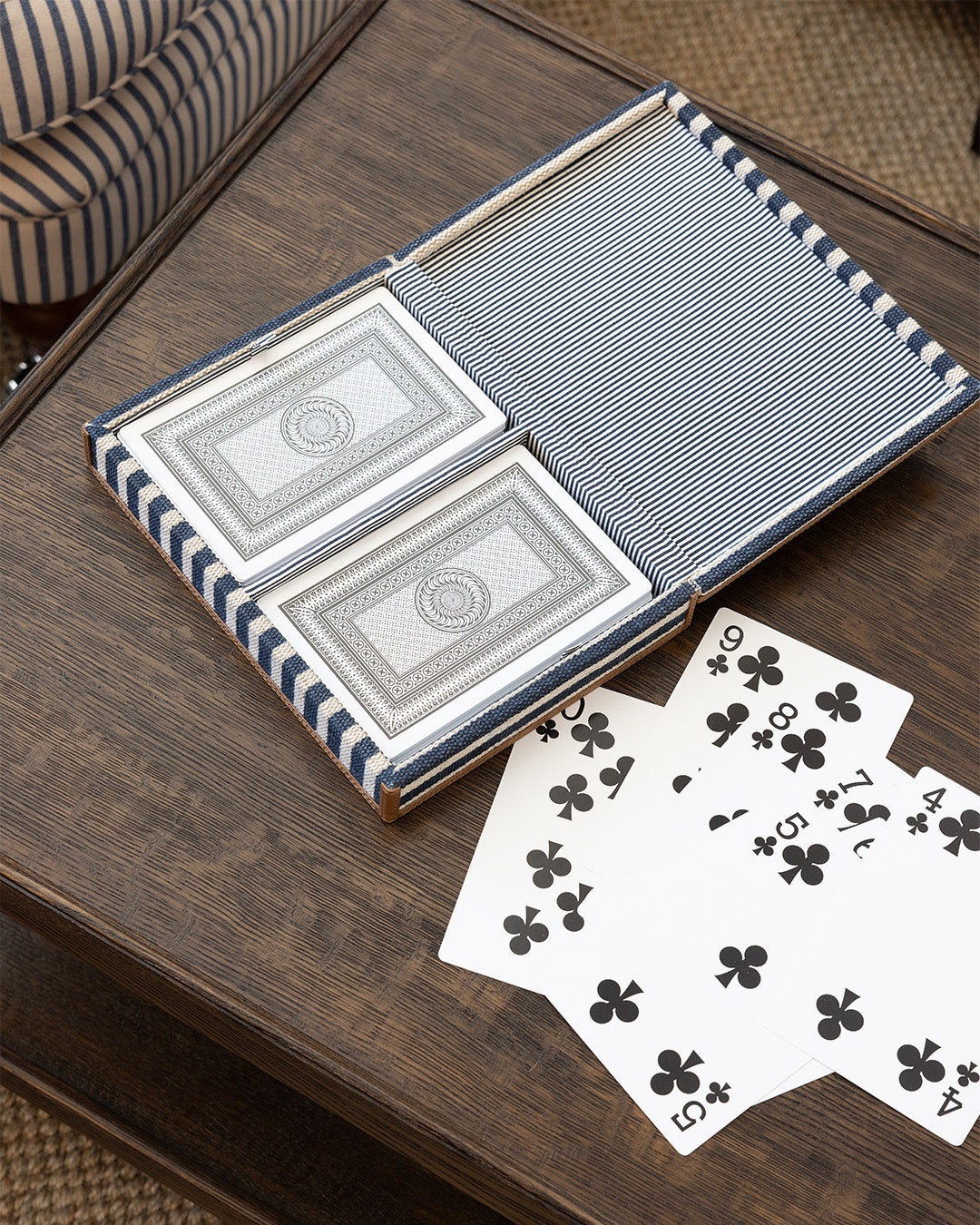 Oliver Navy Stripe Card Box