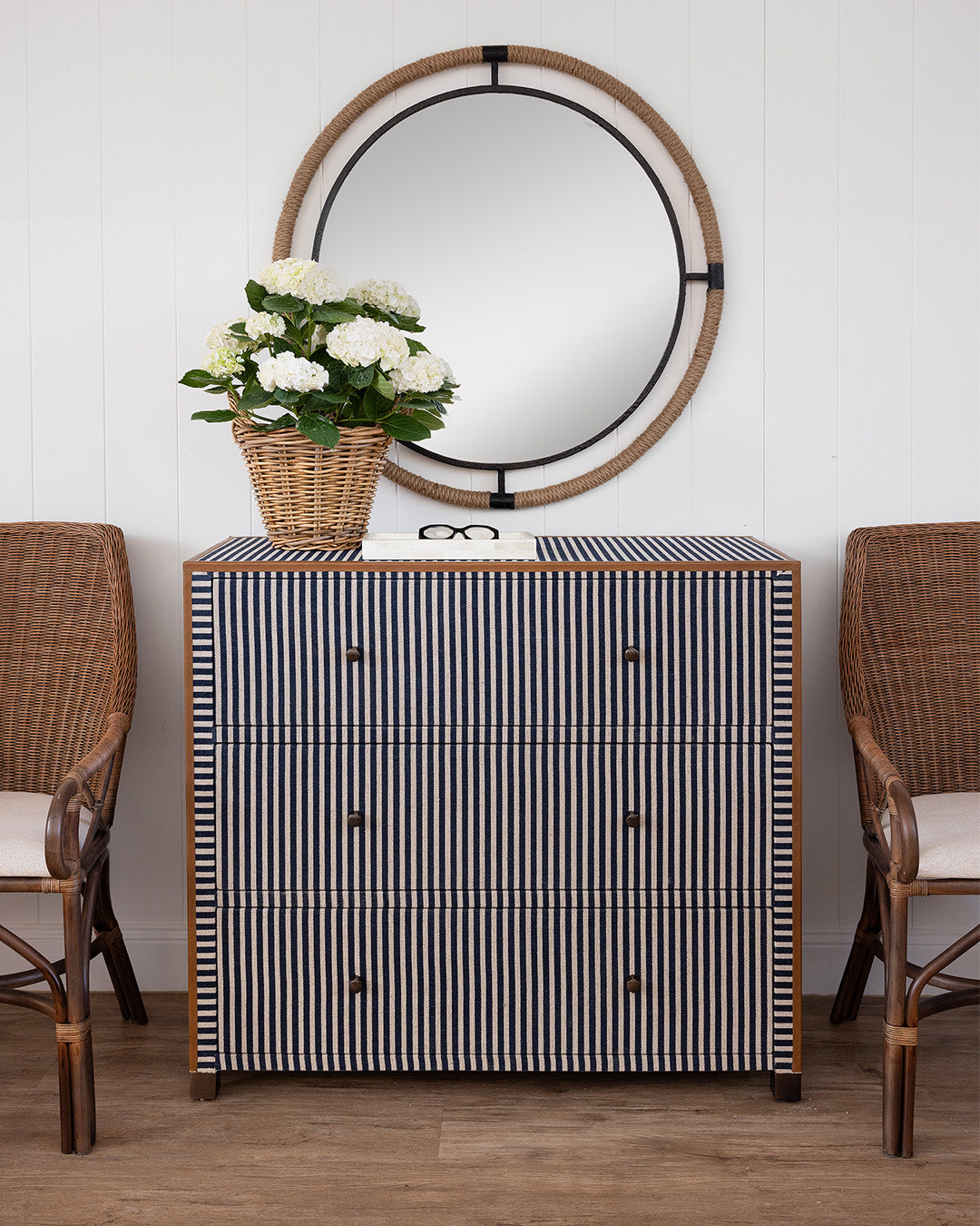 Oliver Navy Stripe Chest of Drawers