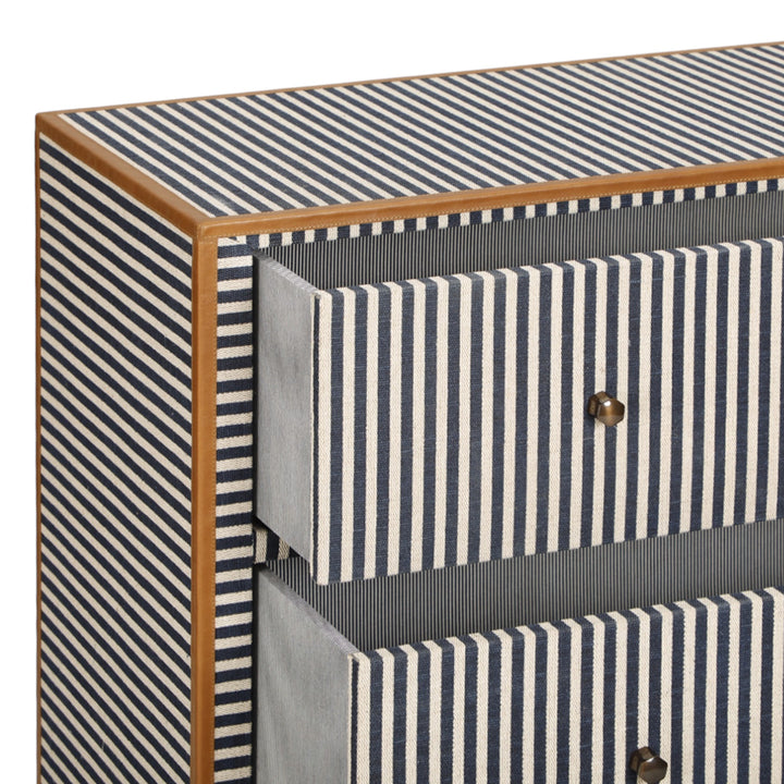 Oliver Navy Stripe Chest of Drawers