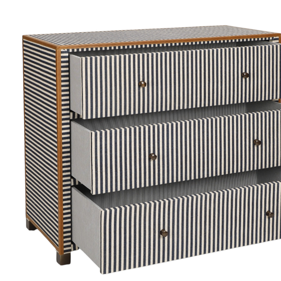 Oliver Navy Stripe Chest of Drawers