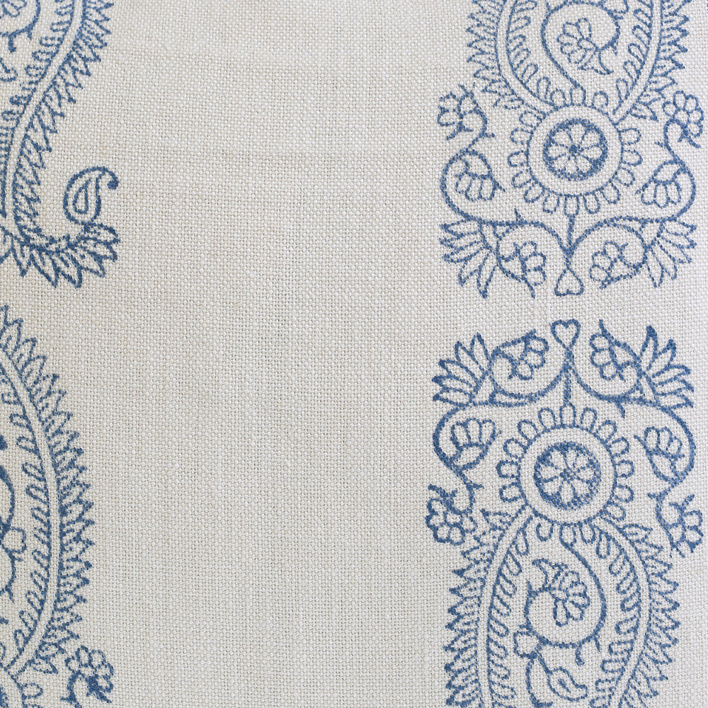 Pale Blue Paisley Stripe Cushion