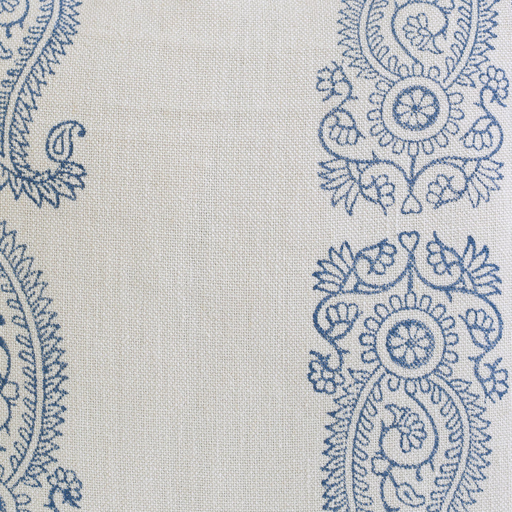 Pale Blue Paisley Stripe Cushion