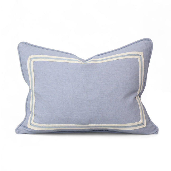 Pale Bl. Rect Cushion Stripe Border