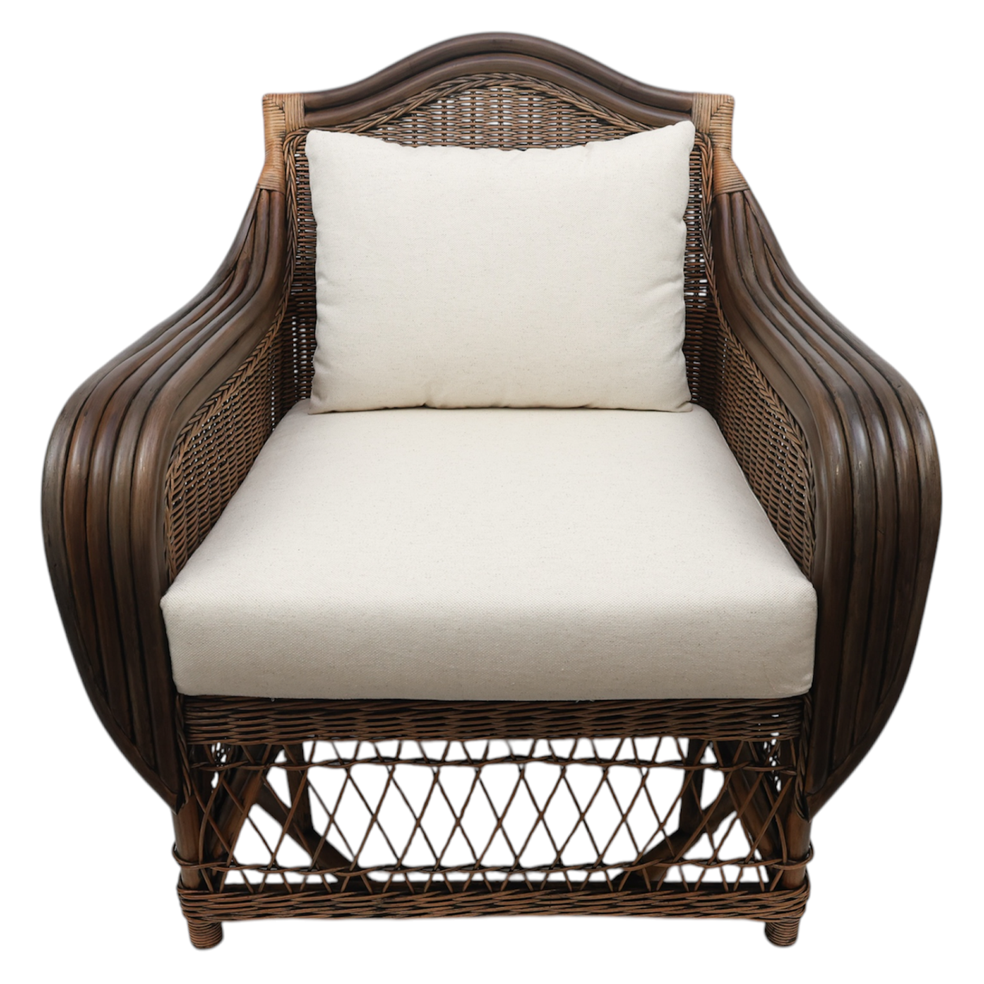 Palmetto Dark Rattan Armchair