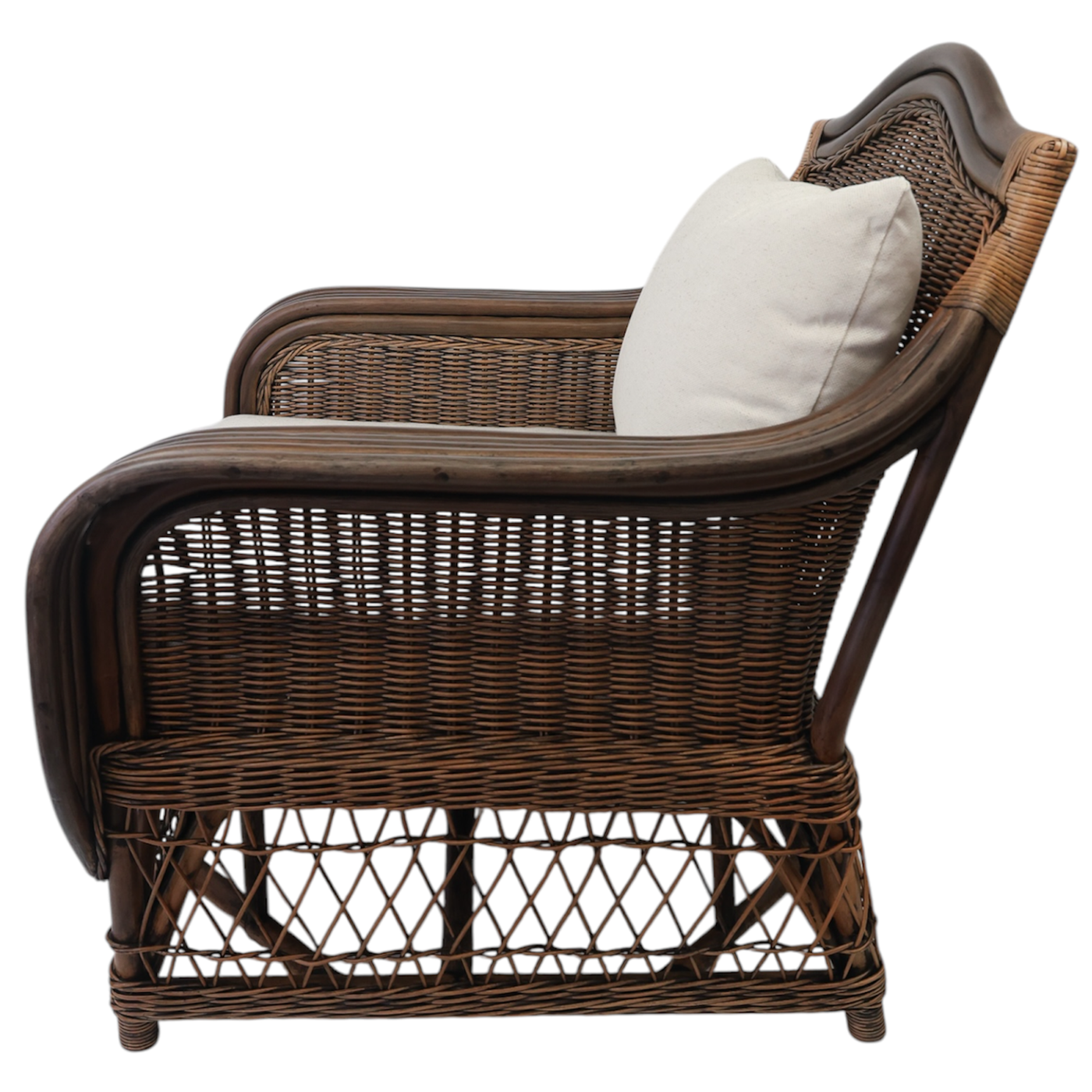 Palmetto Dark Rattan Armchair