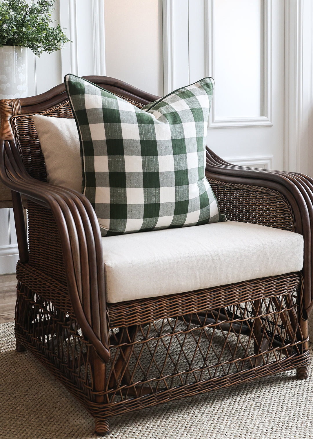 Palmetto Dark Rattan Armchair