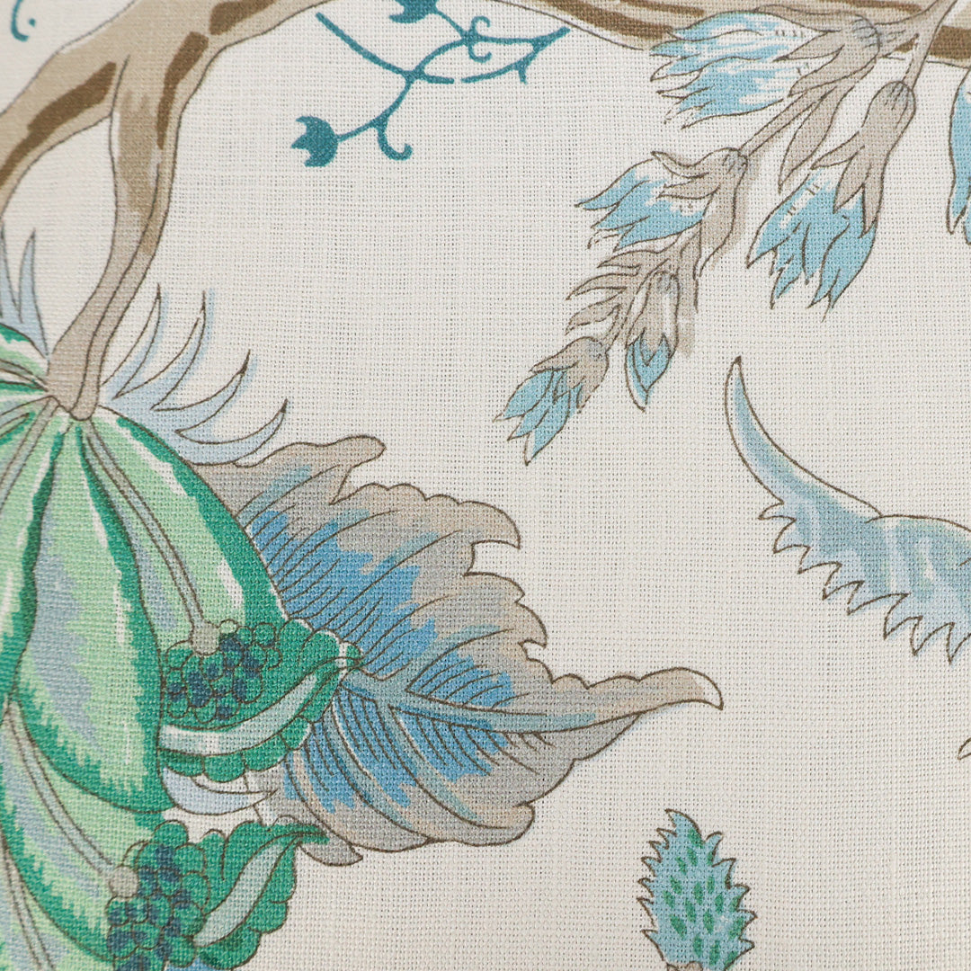 Peacock Blue Floral Cushion