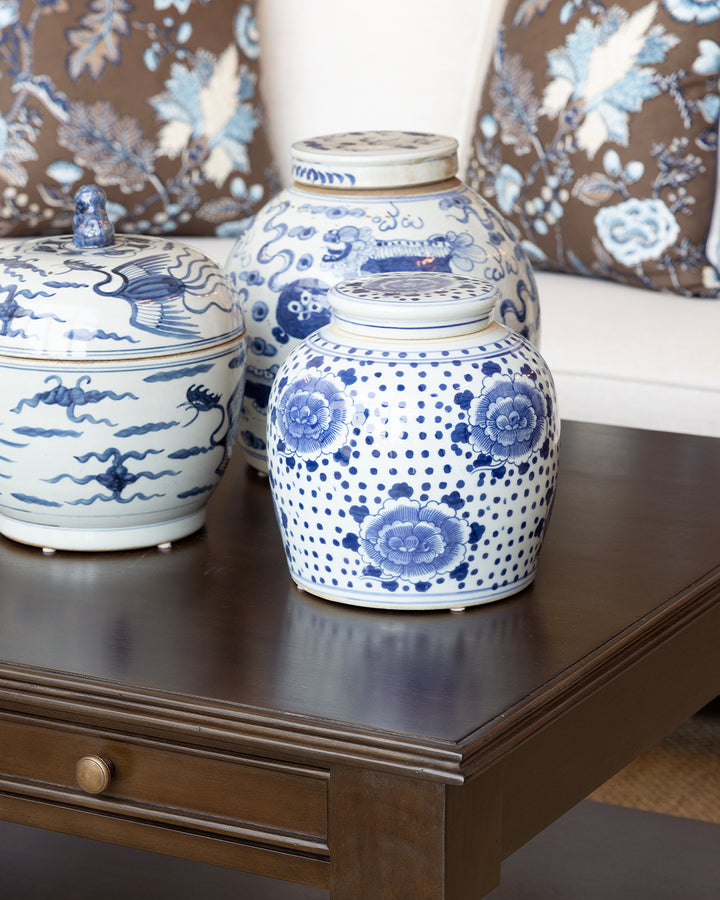 Peony Dot Ming Jar