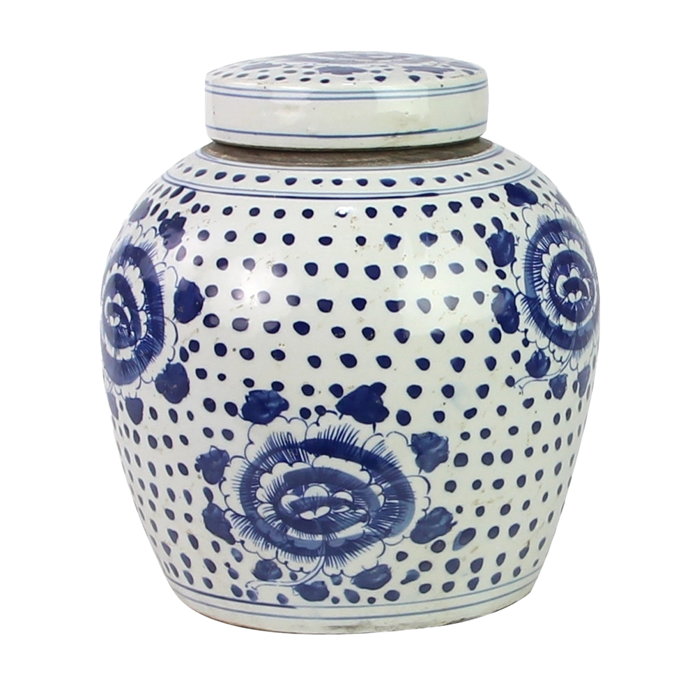 Peony Dot Ming Jar