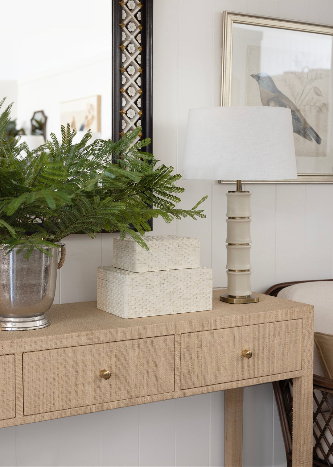 Natural Raffia Console