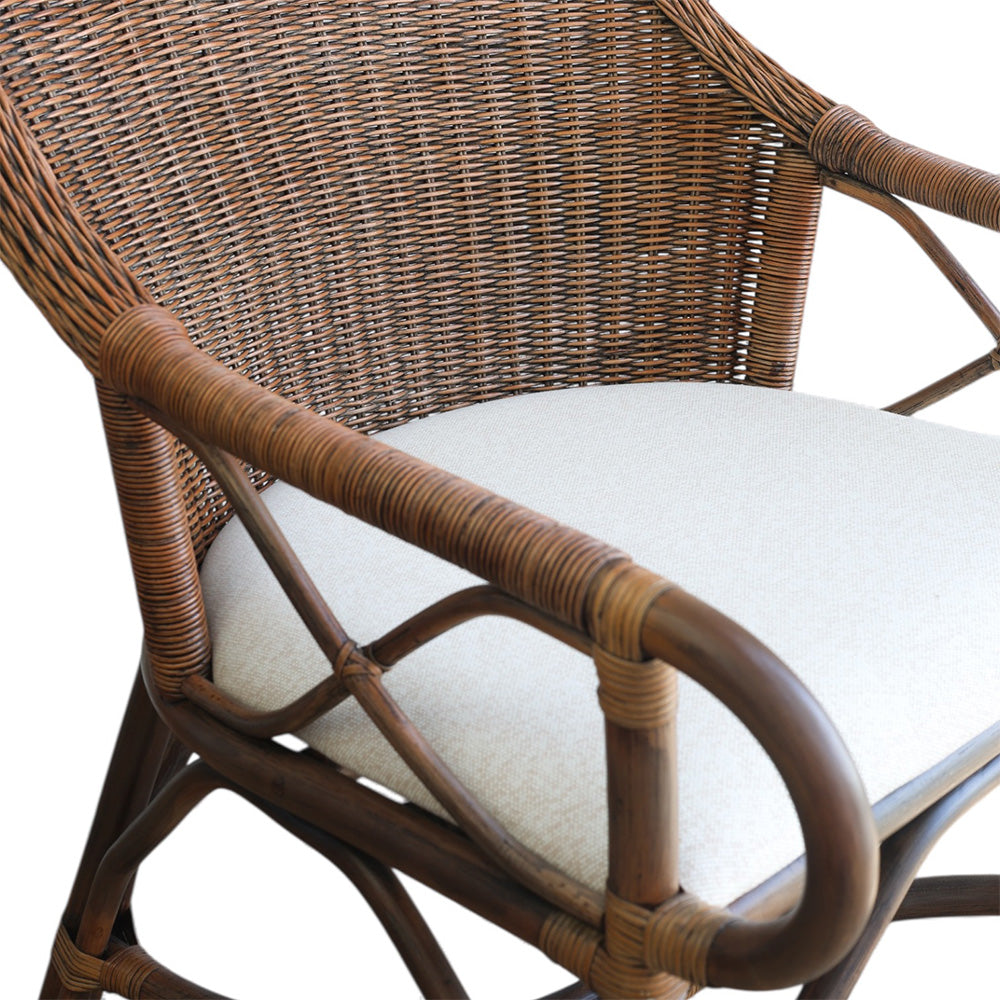 Raffles Dark Rattan Dining Chair