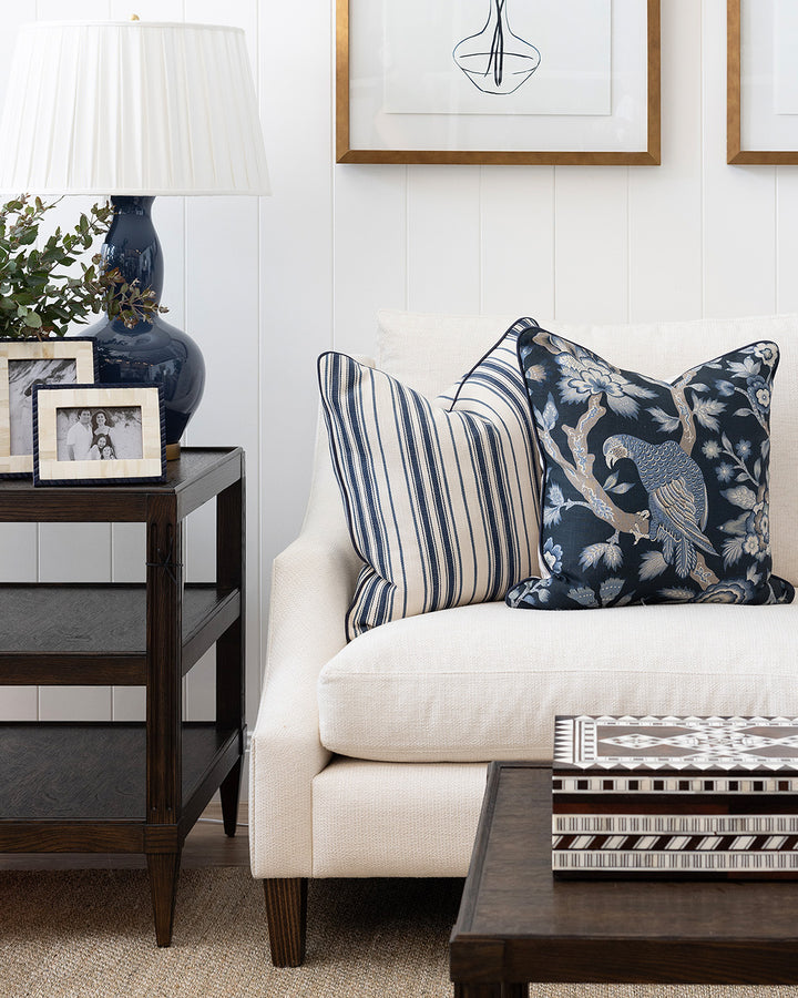 Ralph Lauren Navy Ink Stripe Cushion