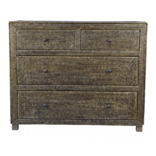 Rattan Chest Of Drawers Antique Brown