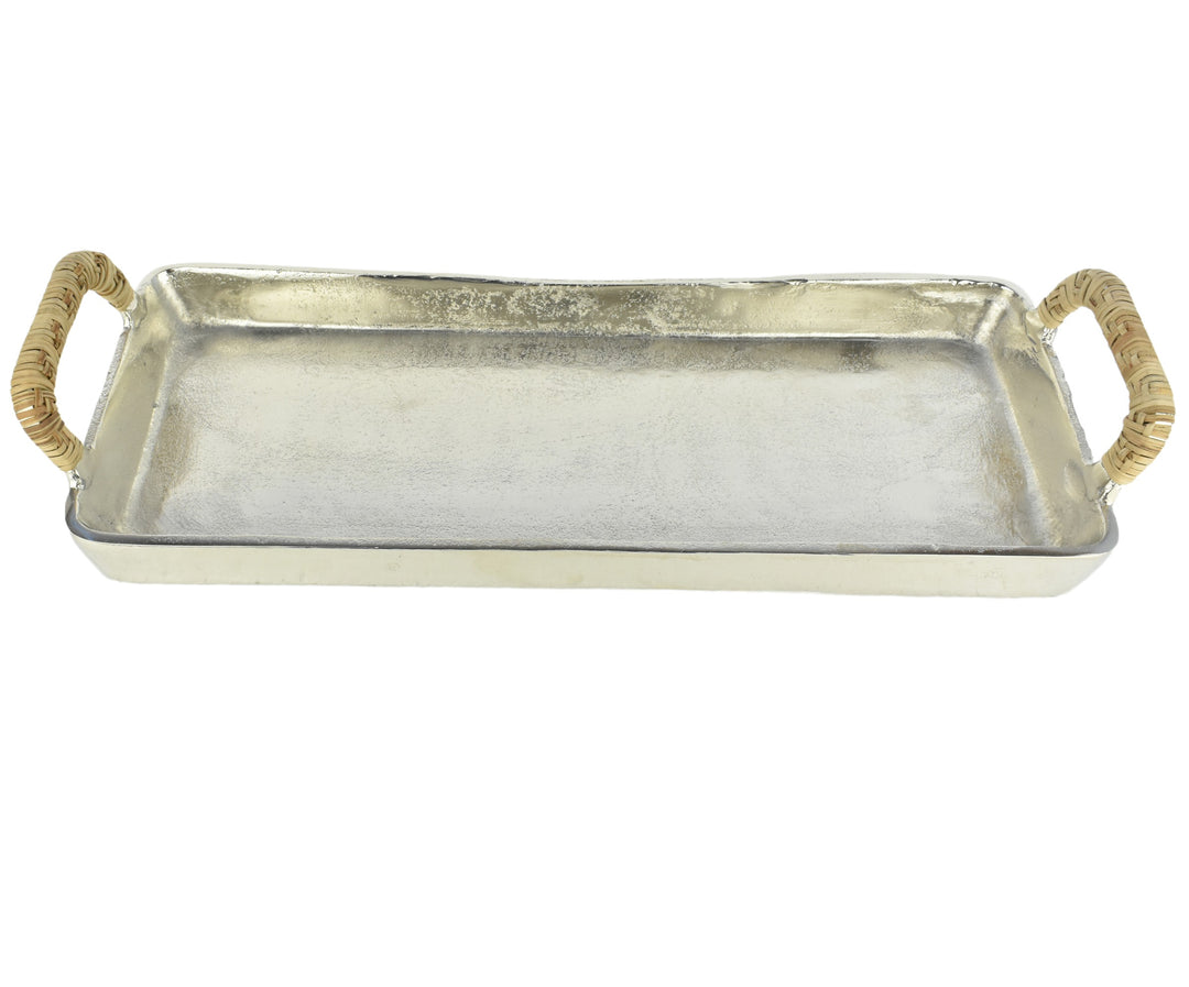 Rectangular Rattan Handle Tray