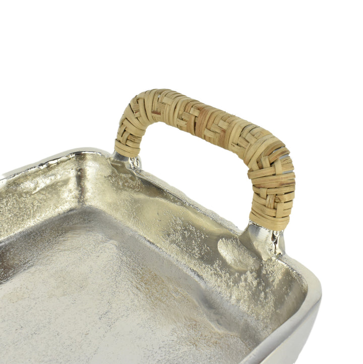 Rectangular Rattan Handle Tray