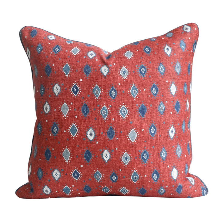 Red and Blue Diamond Cushion