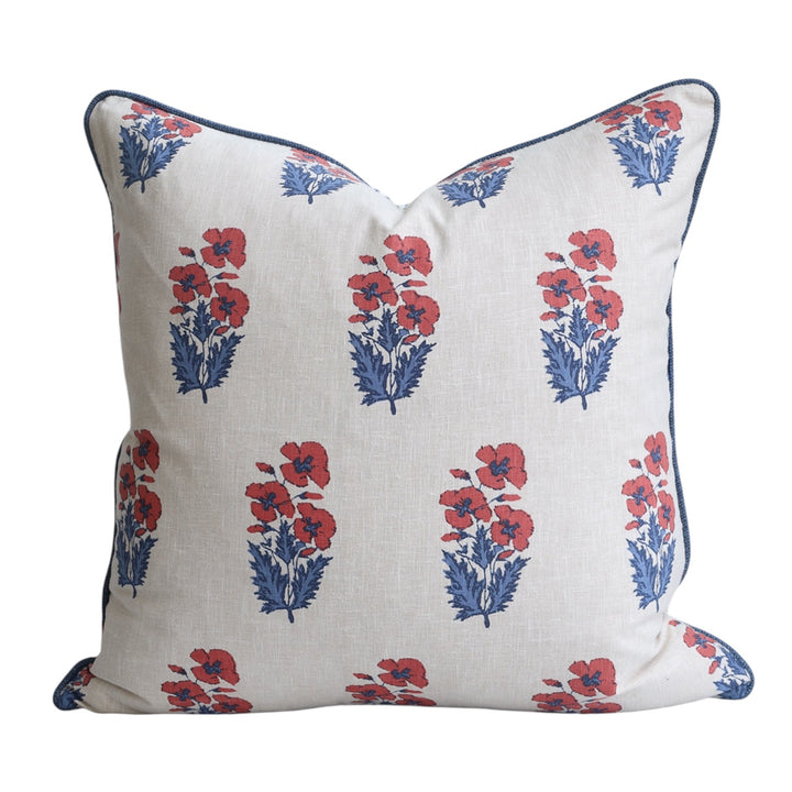 Scarlett Red Floral Motif Cushion