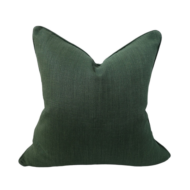 Rich Green Linen Cushion