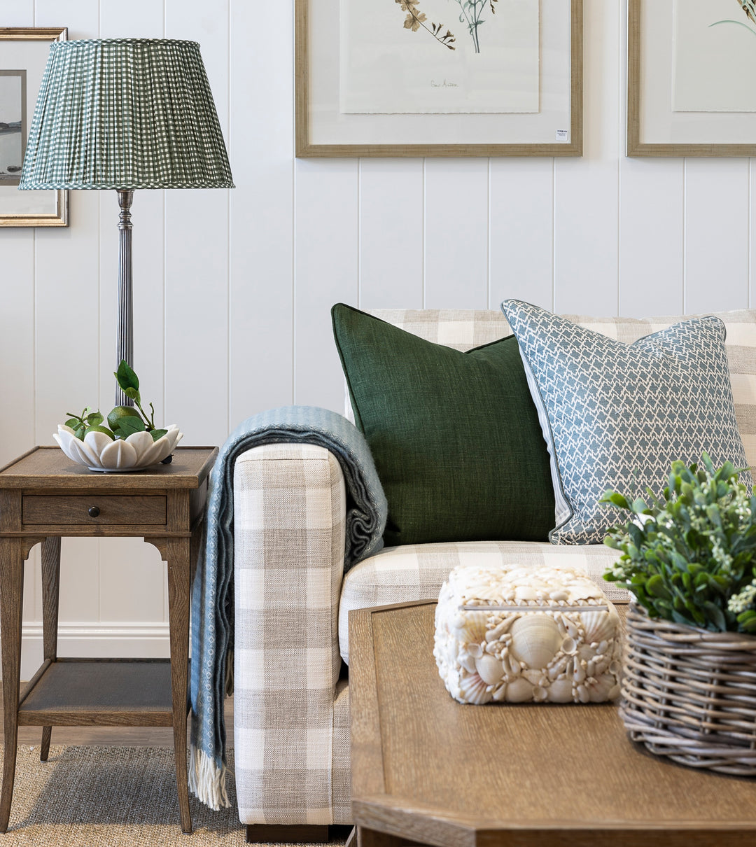 Rich Green Linen Cushion