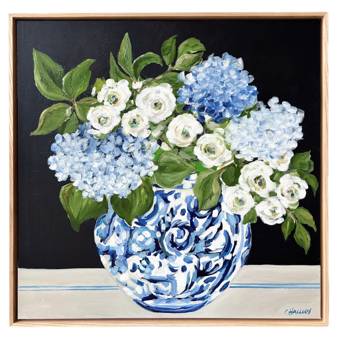 Roses And Hydrangeas - Carolyne Hallum