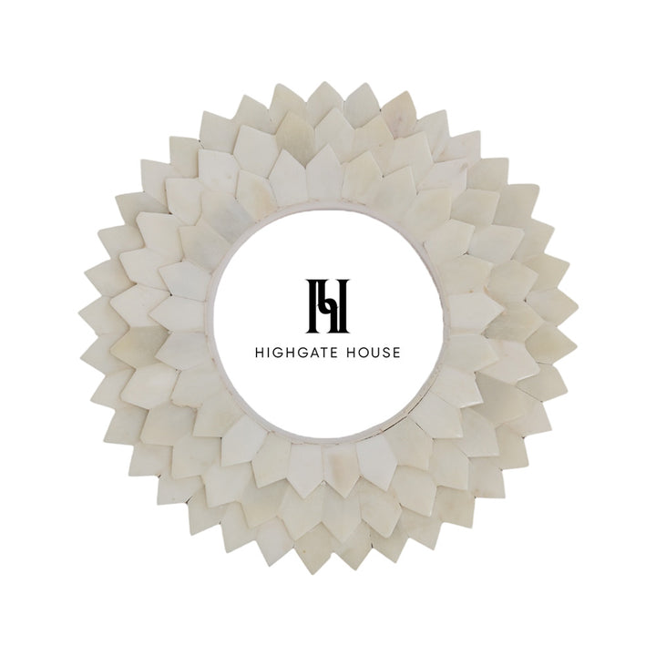 Round Sun Bone Photo Frame