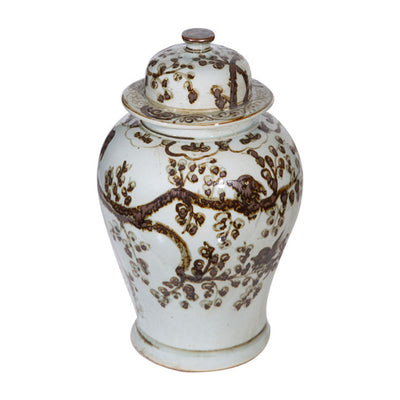 Rust Brown Treetops Temple Jar