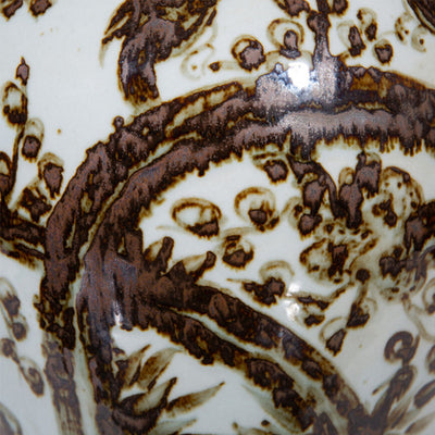 Rust Brown Treetops Temple Jar